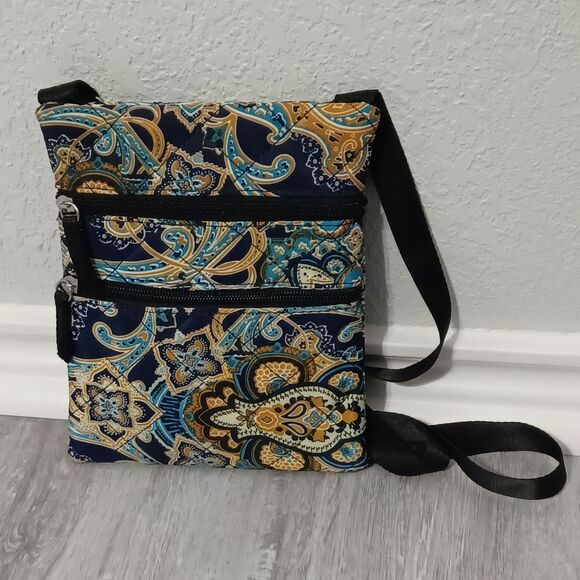 EUC Mustard Yellow Steve Madden Bhayden Card Case w/ Paisley Mini Crossbody - Picture 5 of 7